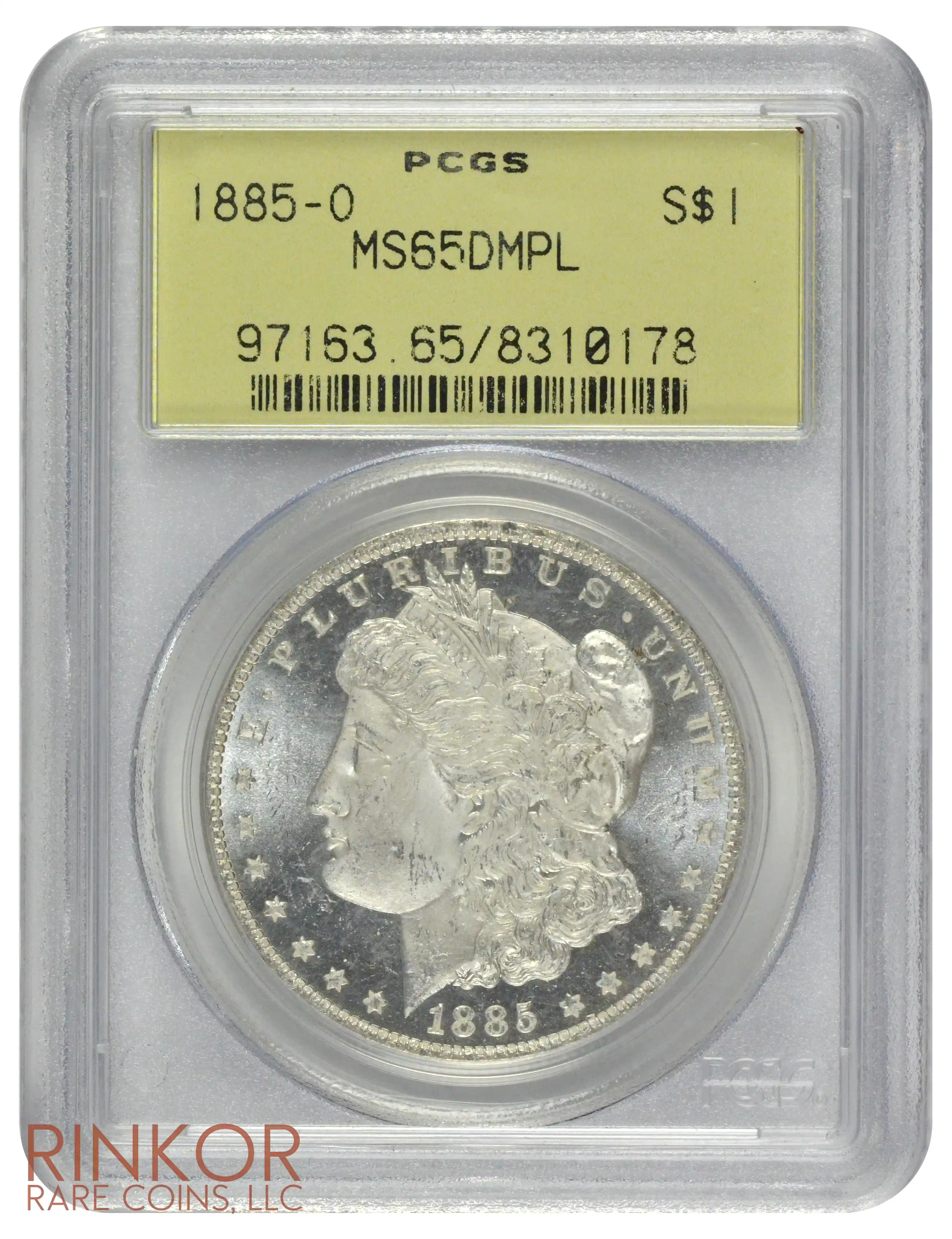 1885-O $1 PCGS MS 65 DMPL 