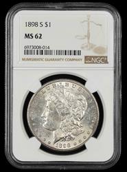 1898 S $1 NGC MS 62