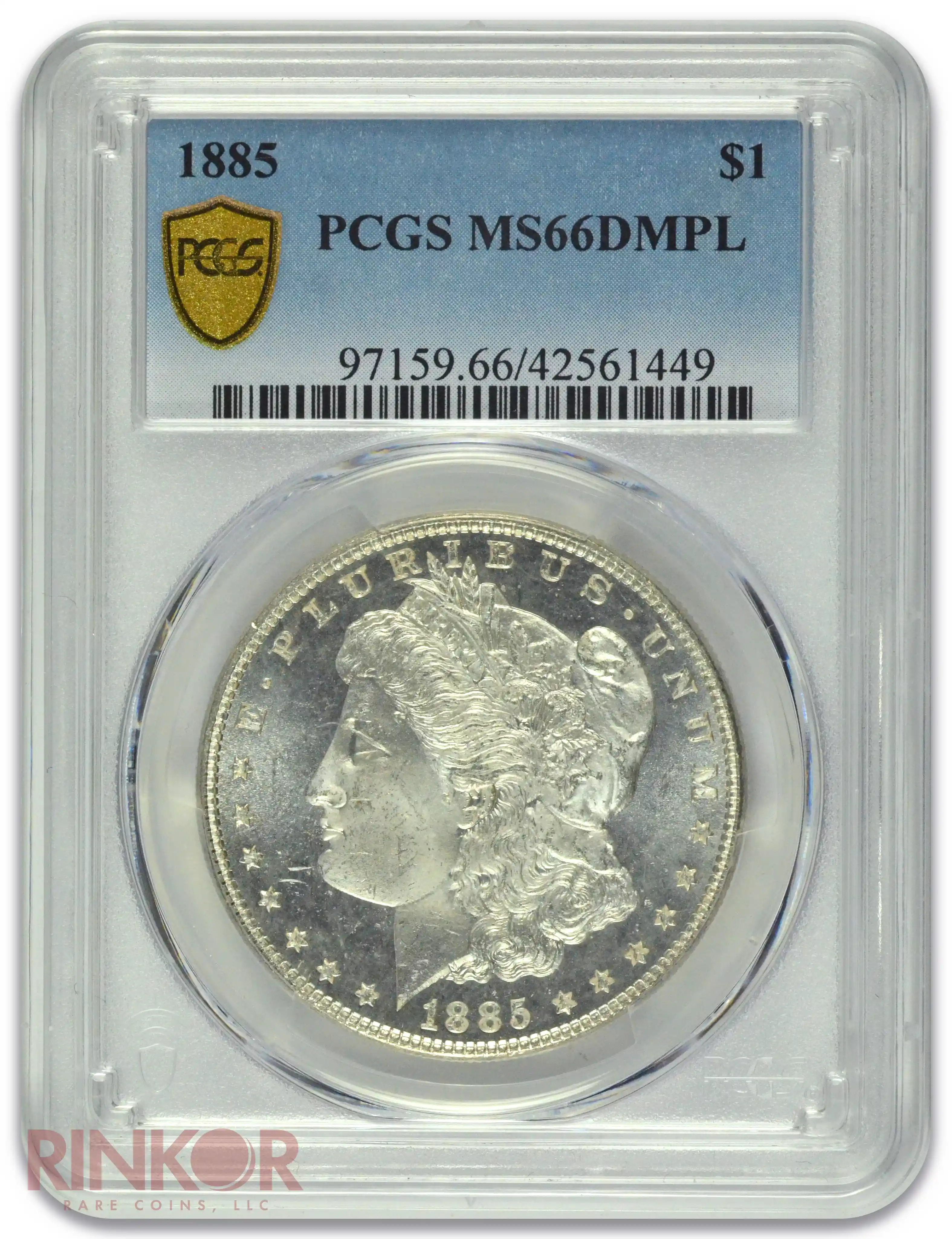 1885 $1 Morgan Dollar PCGS MS 66 DMPL