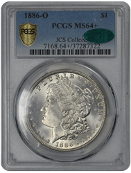 1886-O Morgan PCGS (CAC) MS 64+