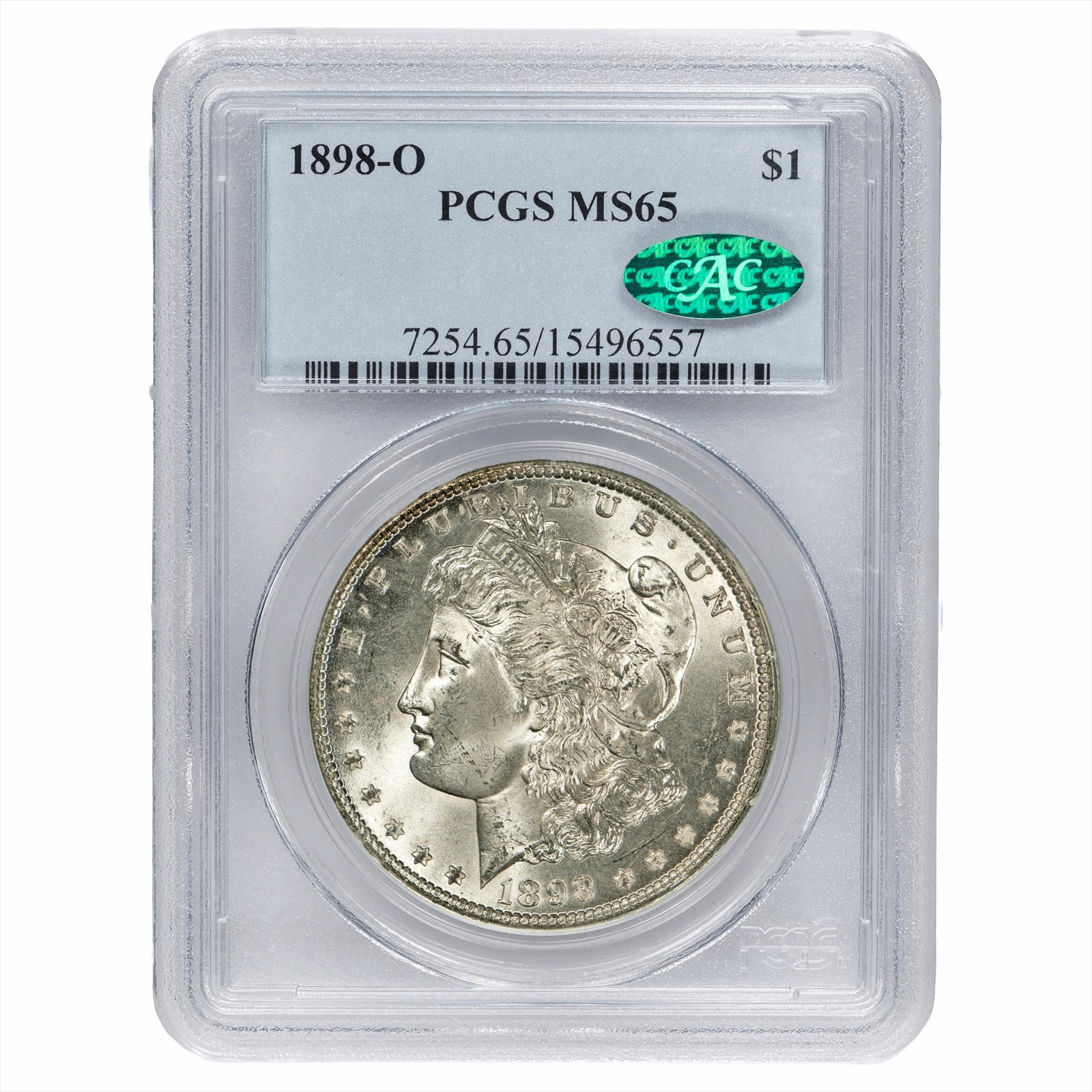 1898-O Morgan Silver Dollar $1 PCGS MS 65 CAC
