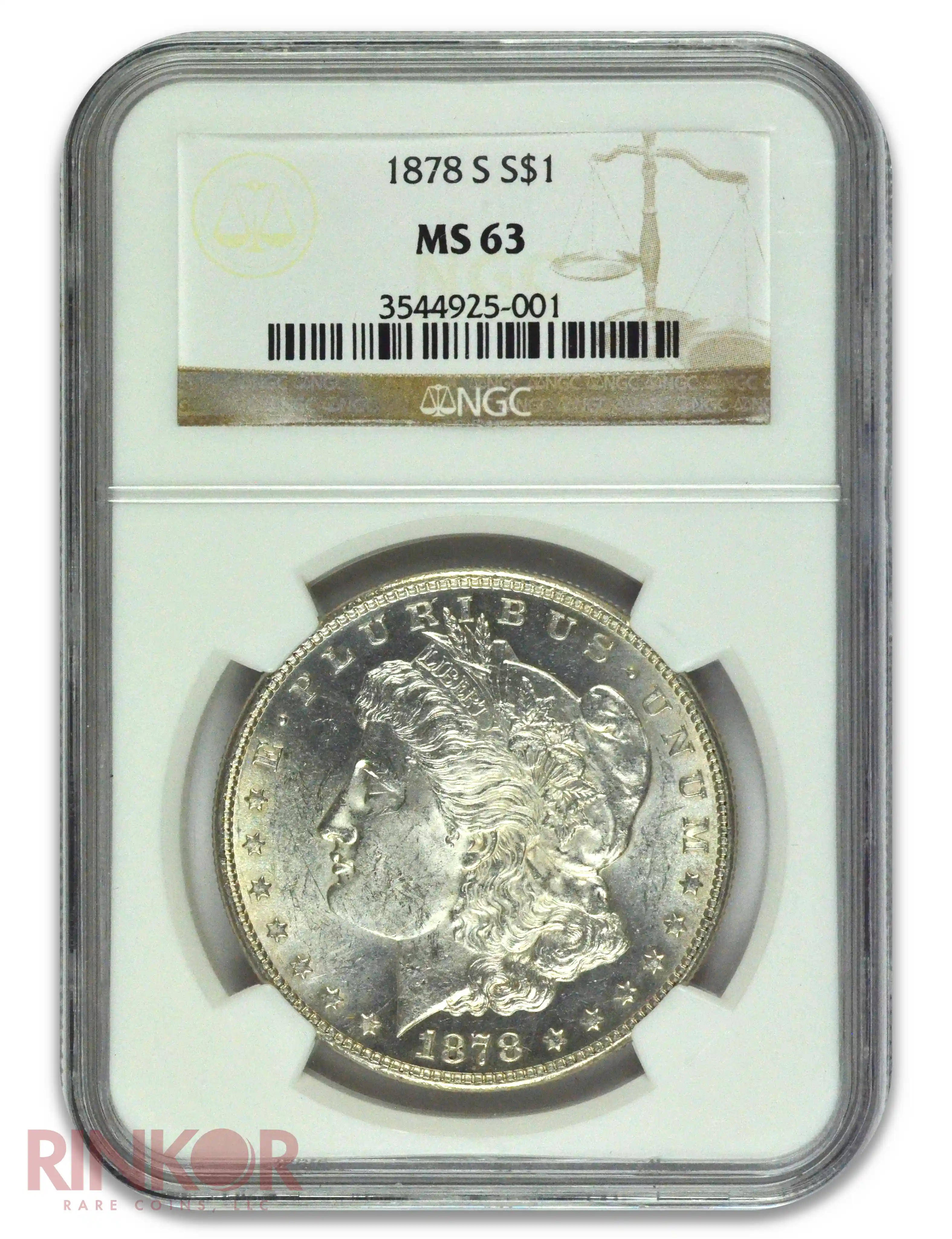 1878-S $1 Morgan Dollar NGC MS 63