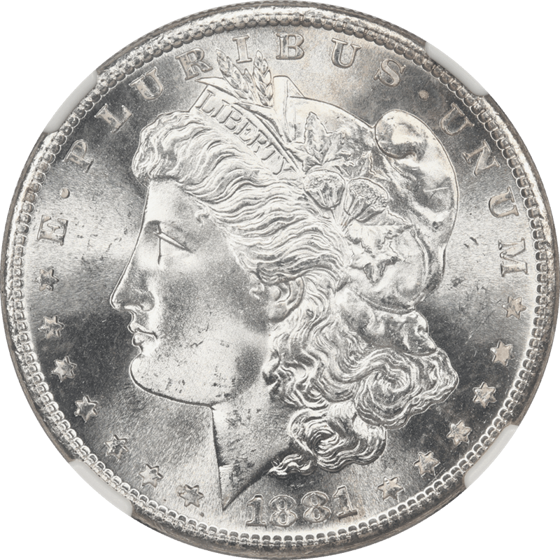 1881-S Morgan Silver Dollar NGC MS 67 Rolling Cartwheel Luster