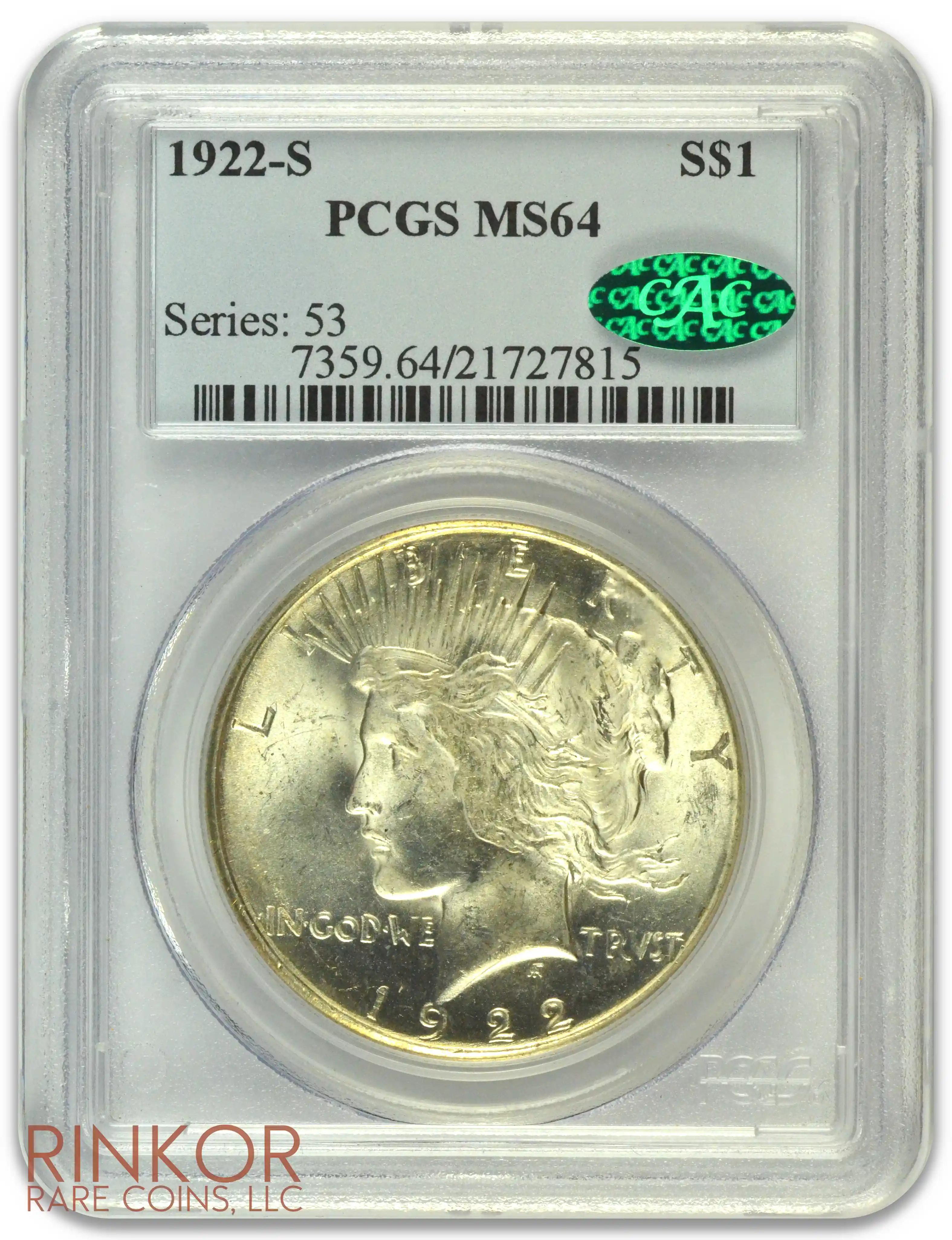 1922-S $1 PCGS