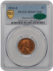 1914-S PCGS MS CAC 65+ RD