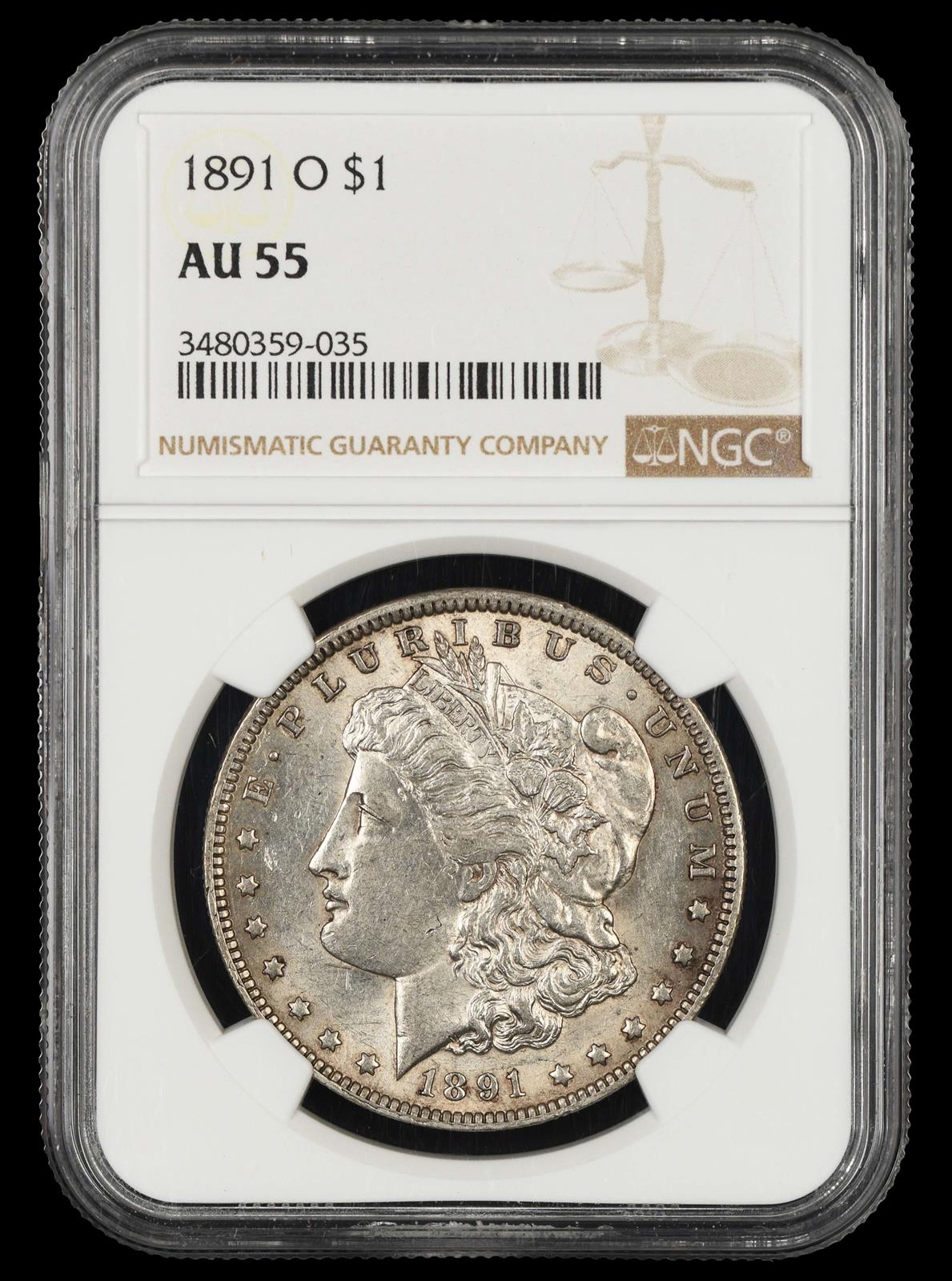 1891 O $1 NGC AU 55