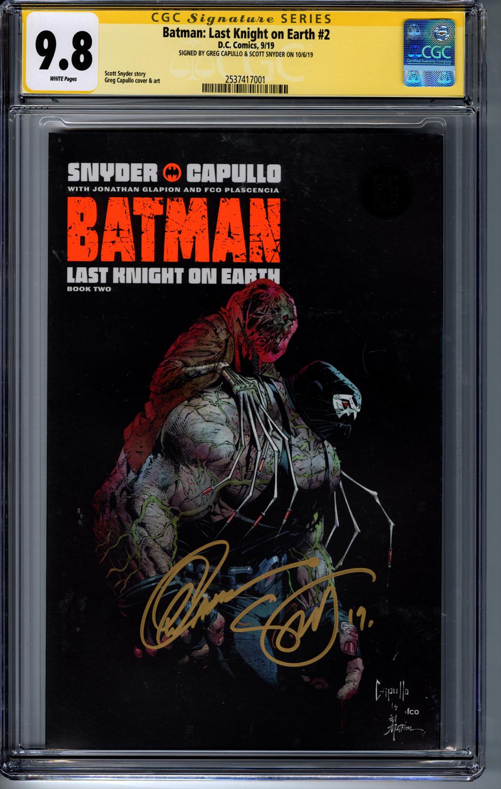 Batman: Last Knight on Earth #2 CGC 9.8 