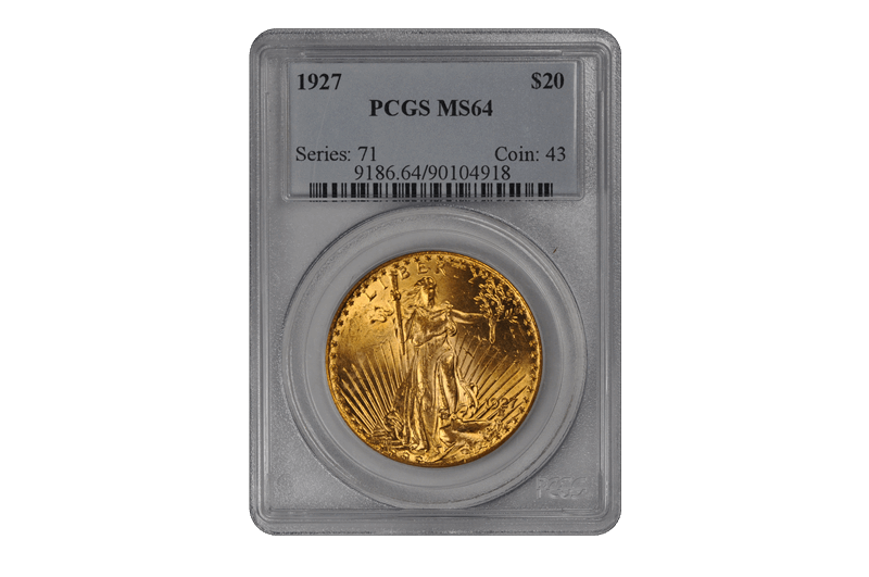 1927 St. Gaudens $20 PCGS MS 64