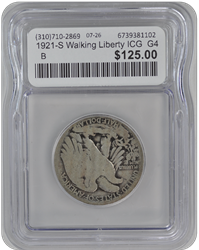 1921-S Walking Liberty ICG  G4