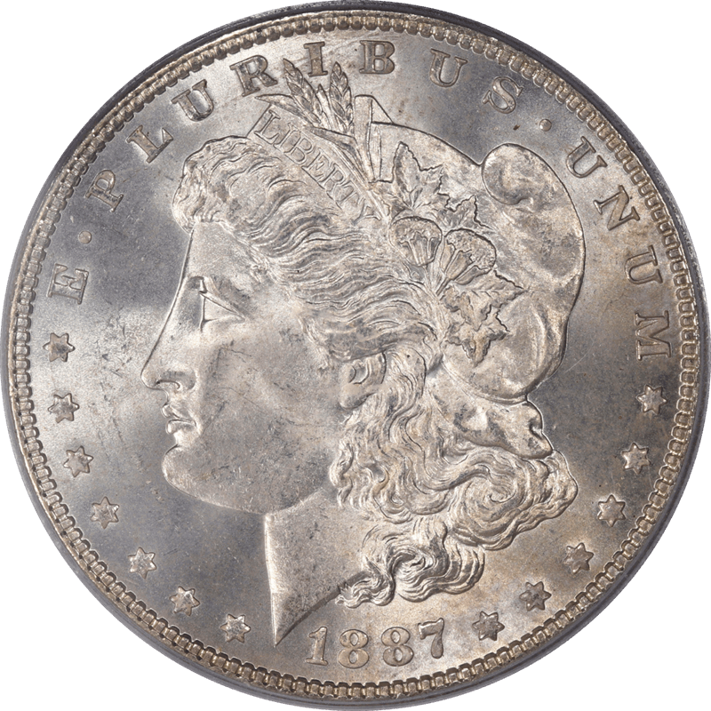 1887 Morgan Silver Dollar $1 PCGS MS65 