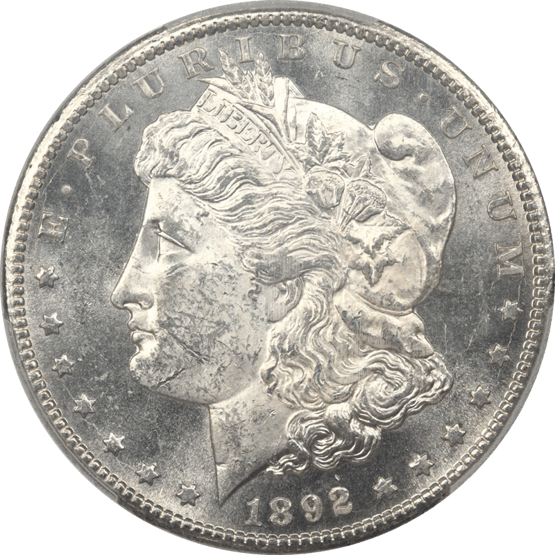 1892-CC Morgan Silver Dollar $1 PCGS MS61 - Nice White Coin