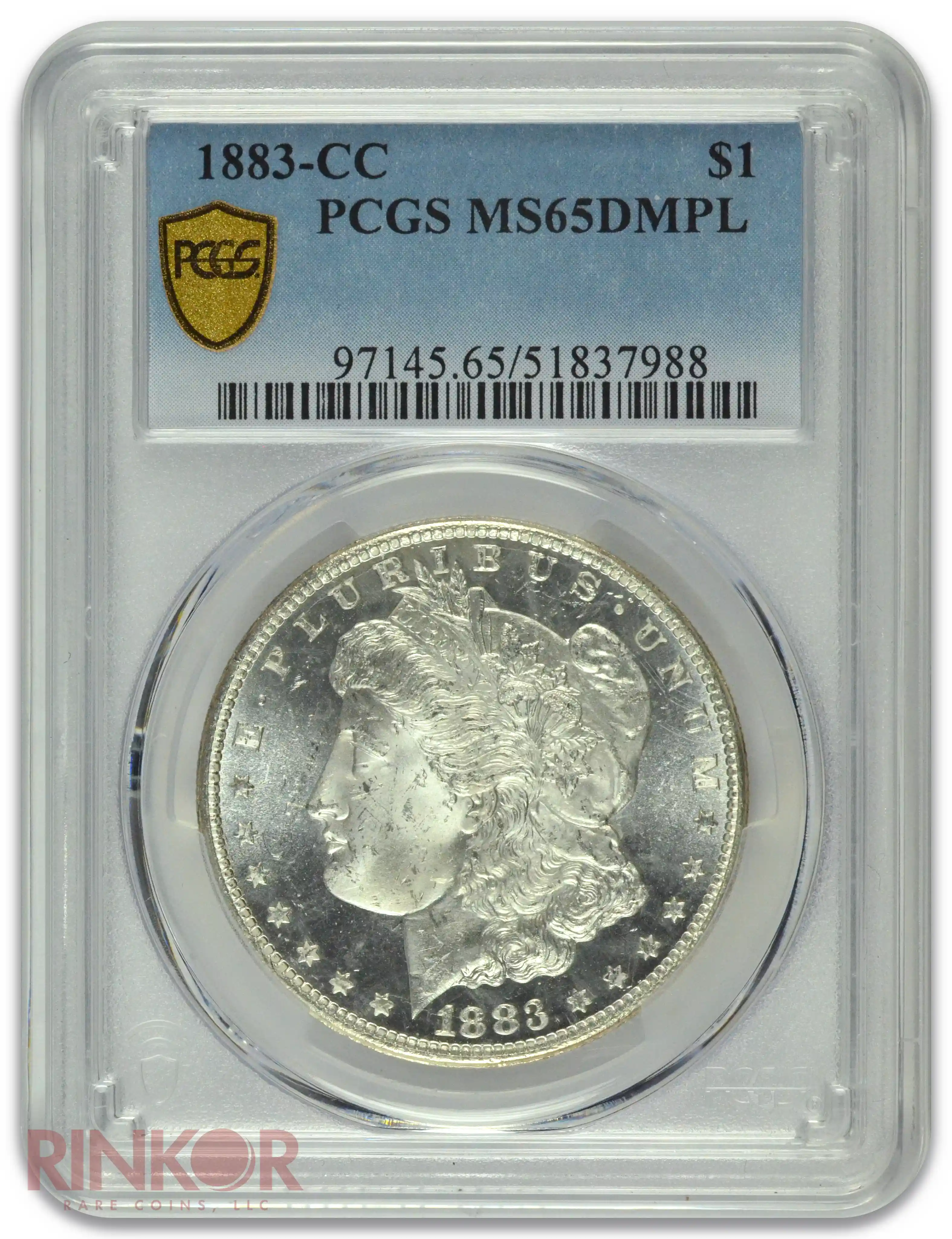 1883-CC $1 Morgan Dollar PCGS MS 65 DMPL