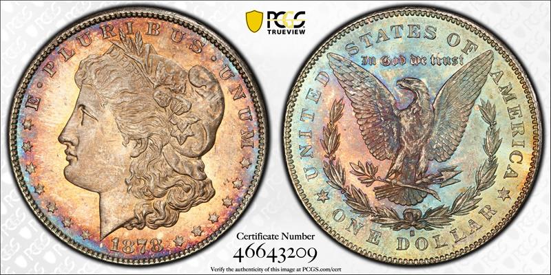 1878-S $1 PCGS MS 66