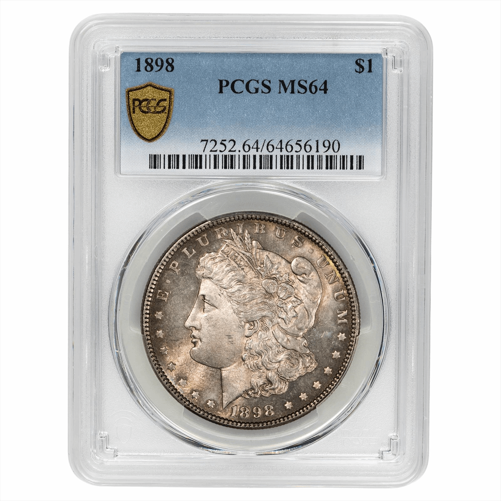 1898 Morgan Silver Dollar $1 PCGS MS 64