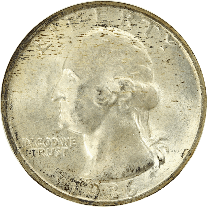 1936 Washington Quarter 25c, NGC MS 66