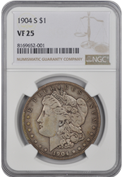 1904 S  Morgan Dollar NGC VF-25