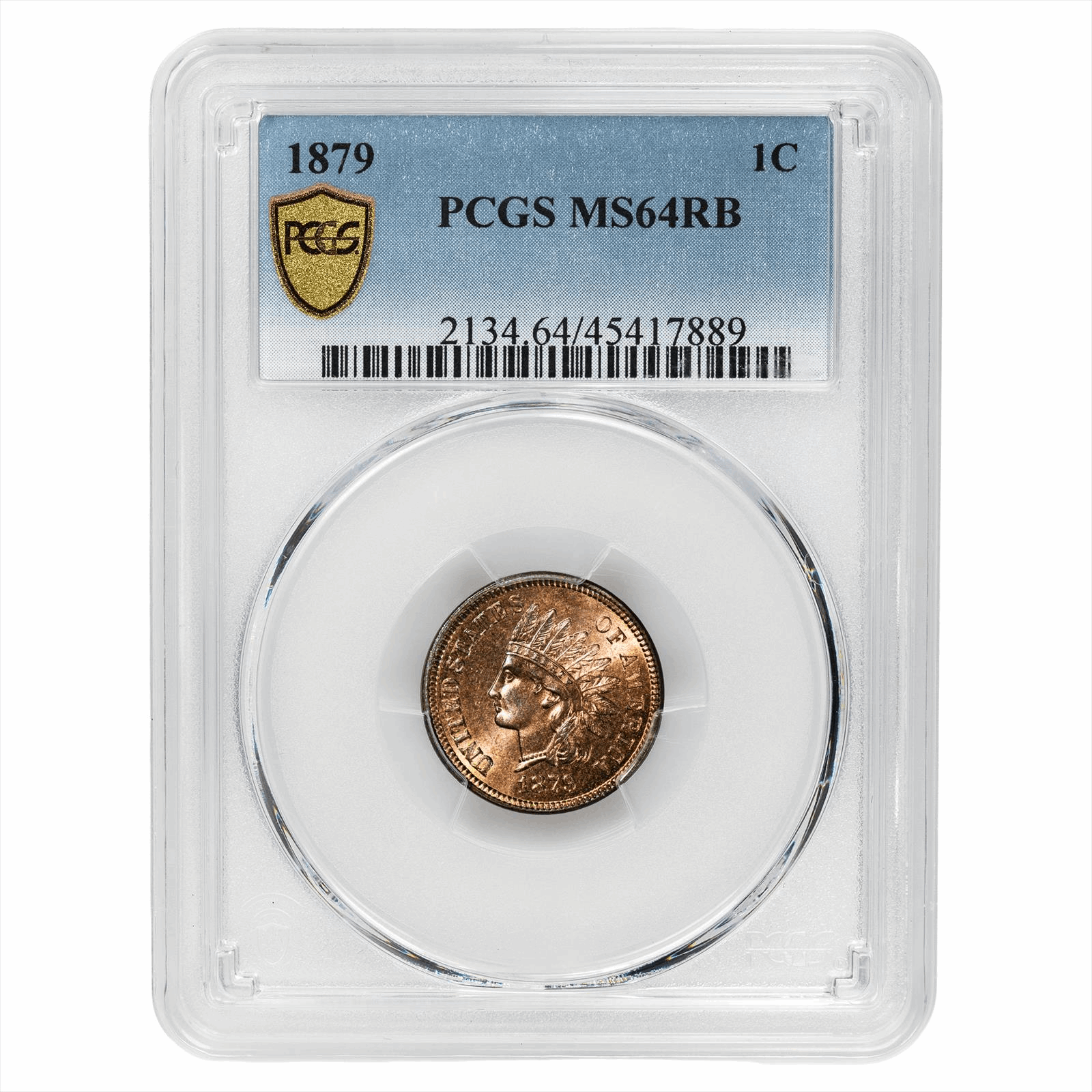 1879 Indian Head Cent 1C PCGS MS 64 RB