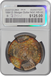 1884 O  Morgan Dollar NGC MS 63