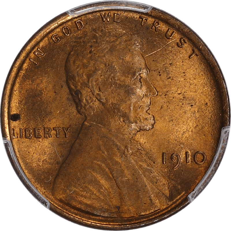 1910 Lincoln Wheat Cent 1c, PCGS MS 64 RB