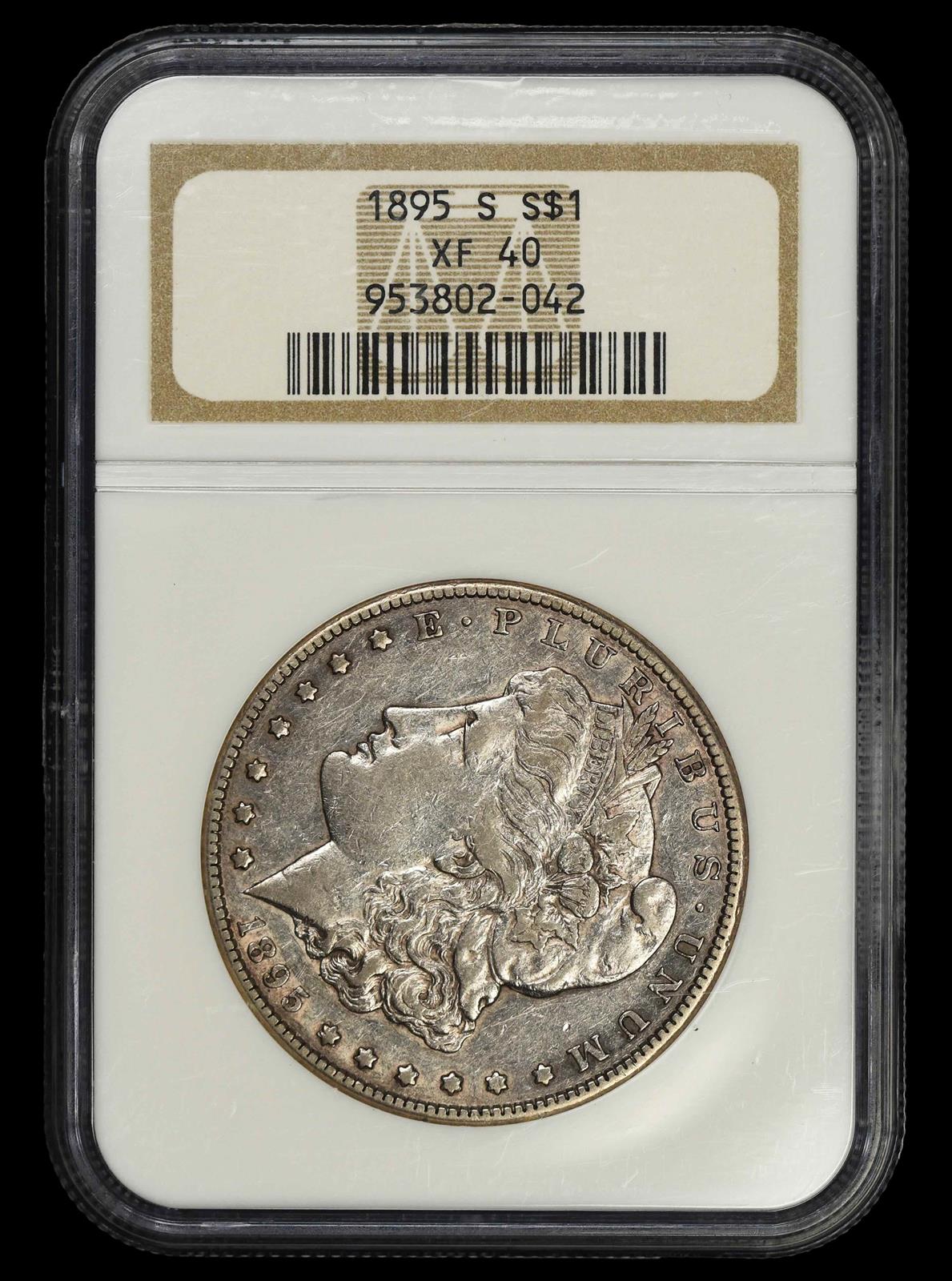 1895 S $1 NGC XF-40