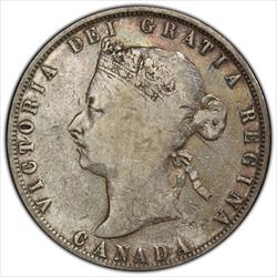 1872-H Canada 50c PCGS F15 