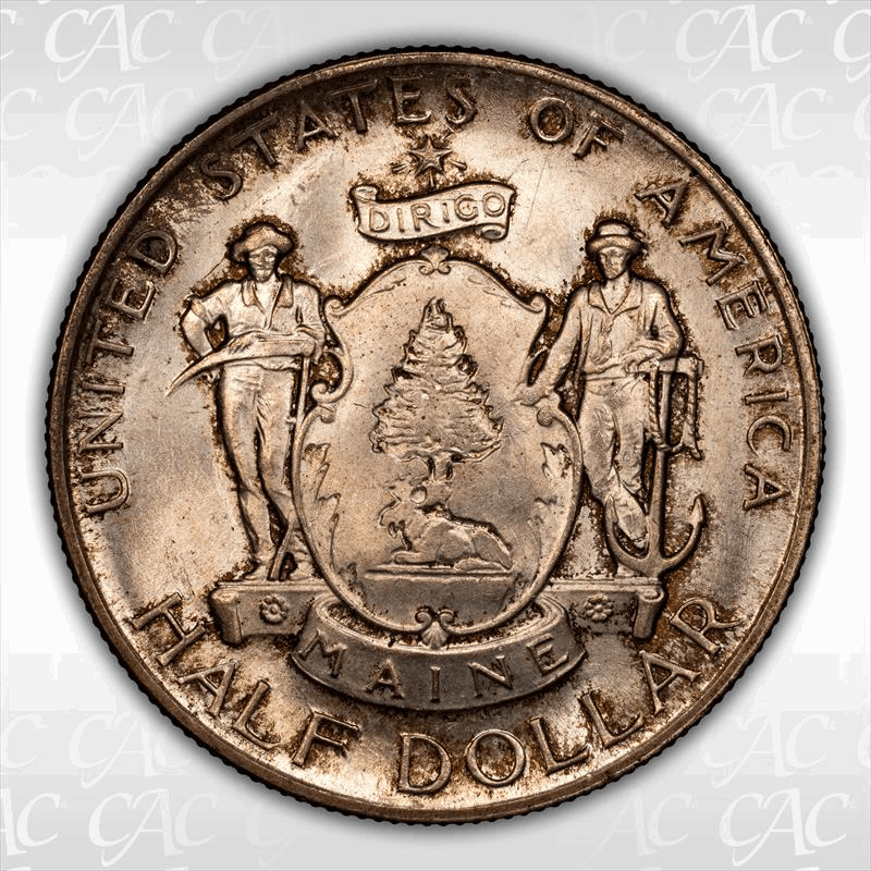 1920 Maine 50C CACG MS 66 