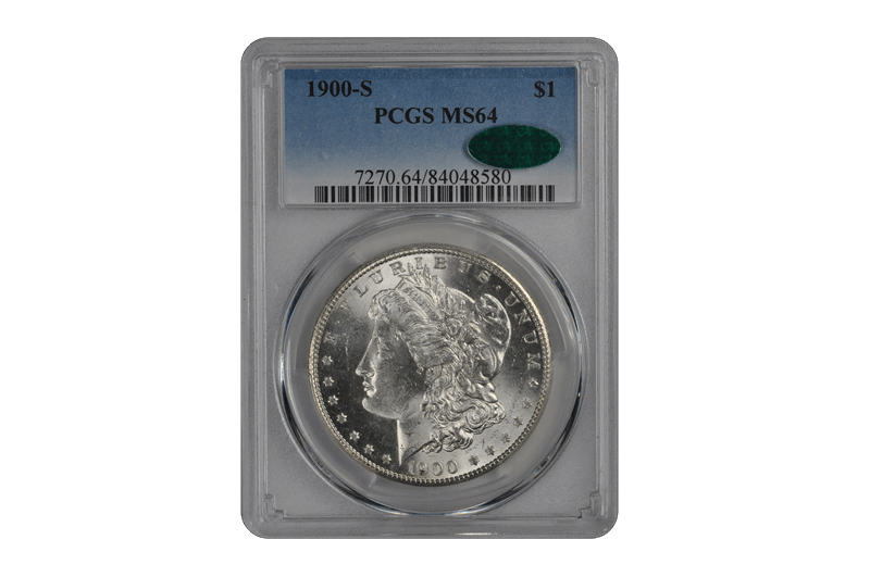 1900-S $1 Morgan Dollar PCGS  (CAC) #3645-1 MS64