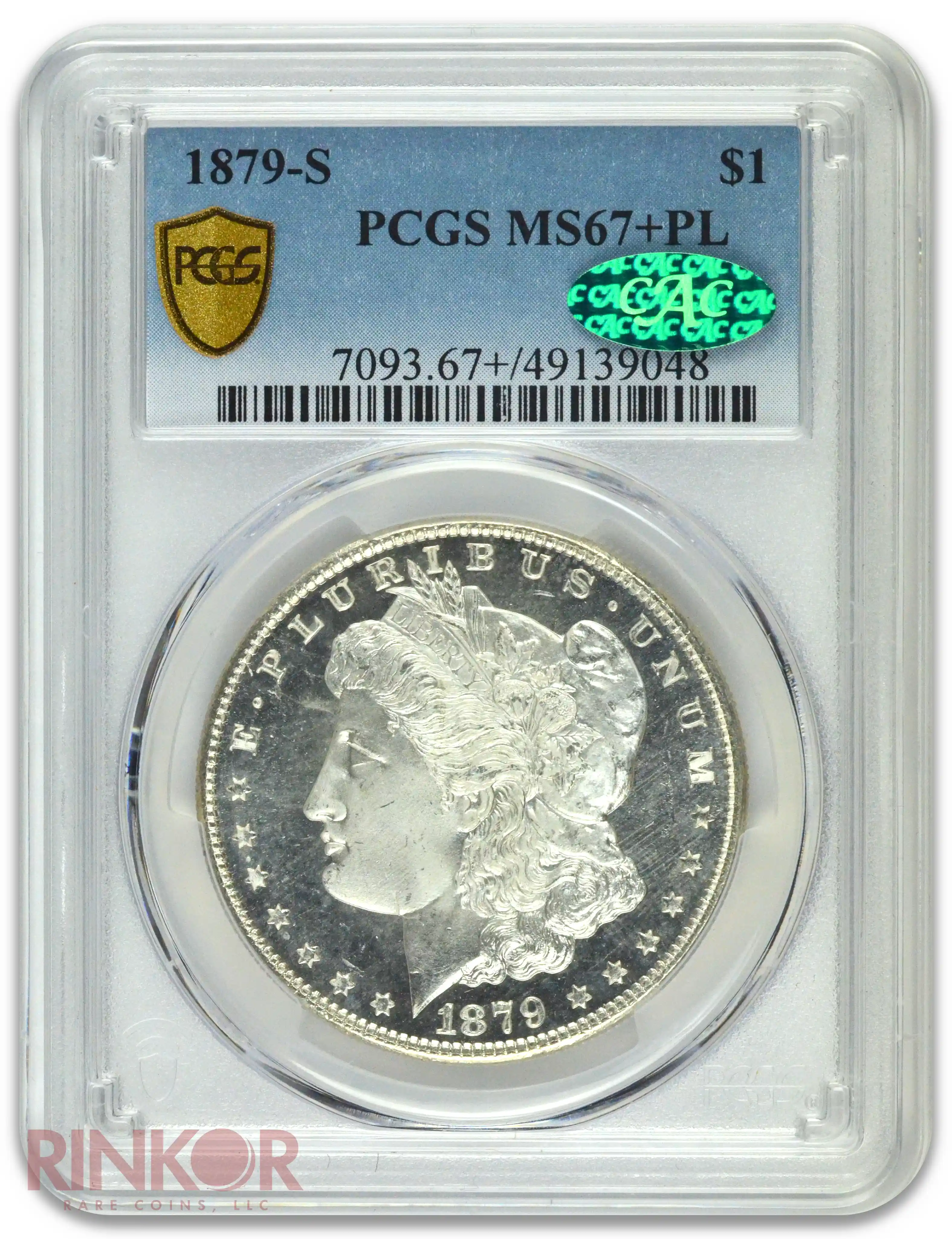 1879-S $1 Morgan Dollar PCGS MS 67+ PL CAC
