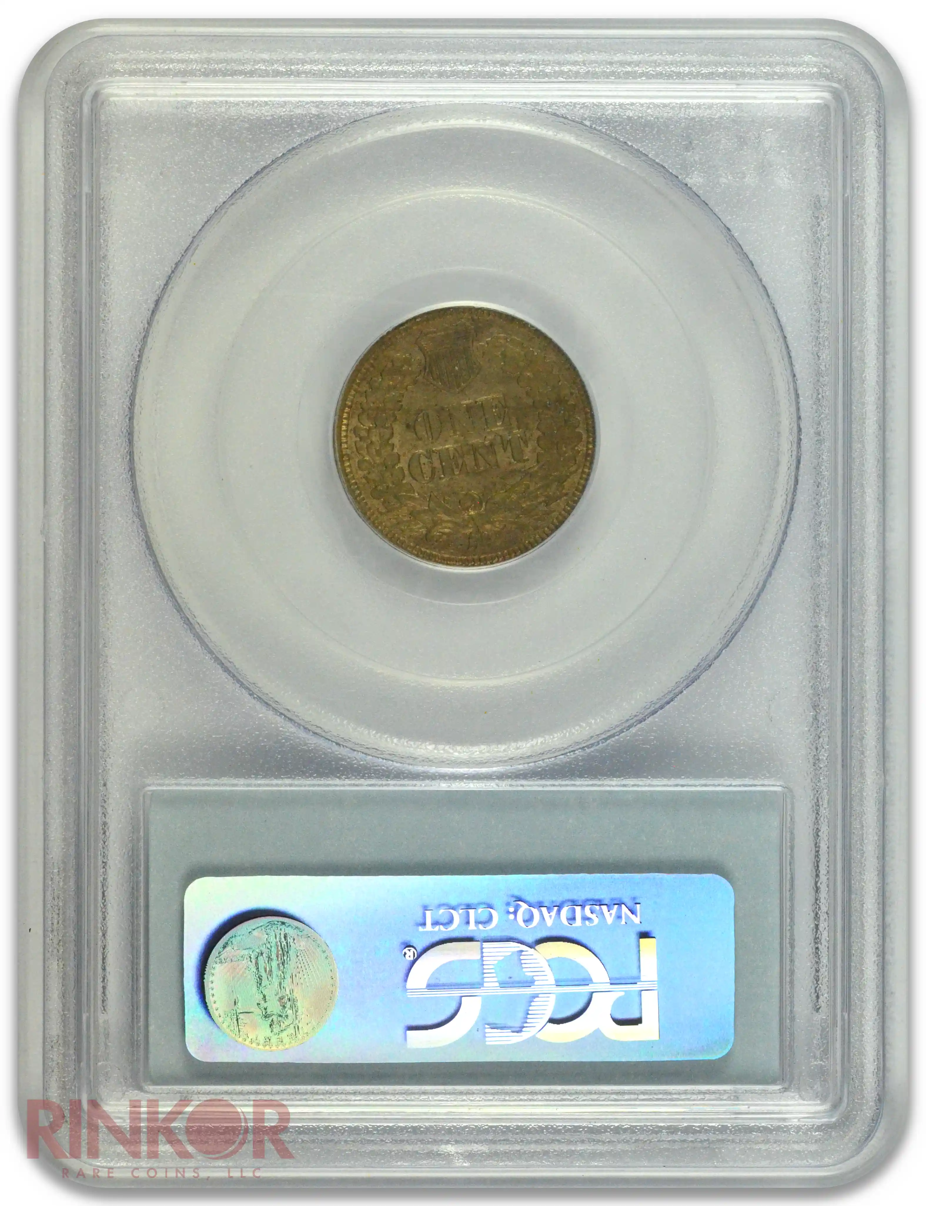 1863 1C Indian Cent PCGS AU-58