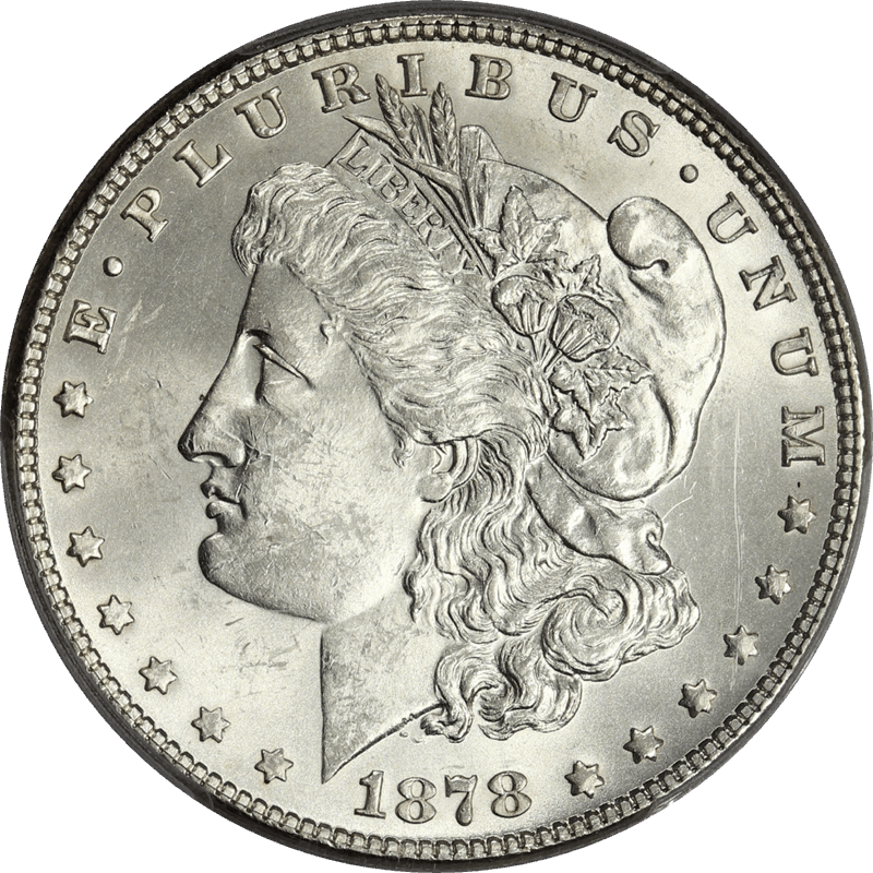1878 7TF  Reverse of 1878 Morgan Dollar $1, PCGS MS 61 
