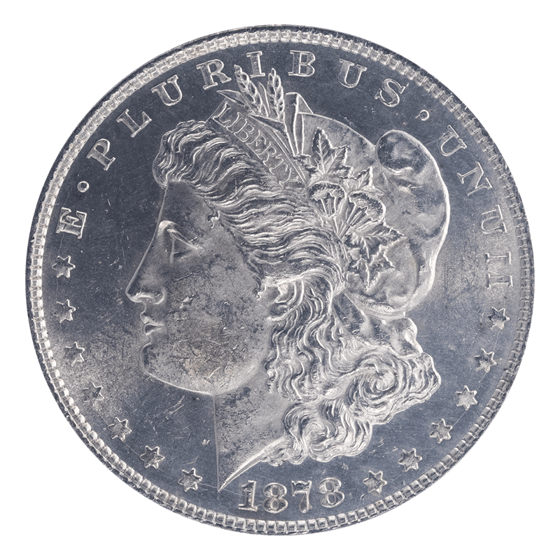 1878 8TF Morgan Silver Dollar, PCGS MS 62 - Nice Original Coin