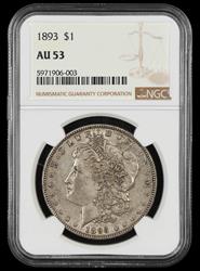 1893 $1 NGC AU-53