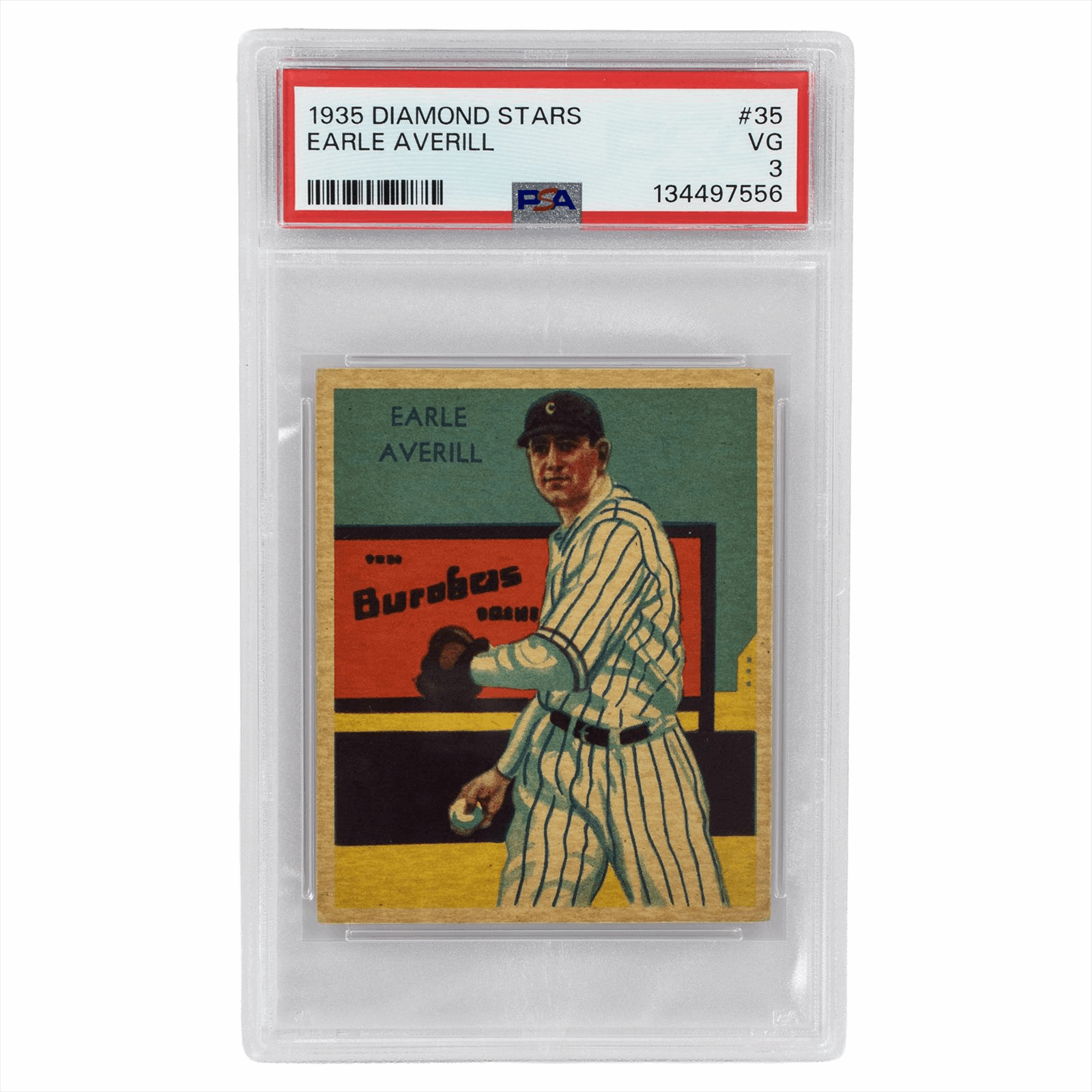 1935 Diamond Stars Earle Averill #35 PSA VG 3 Cert #134497556