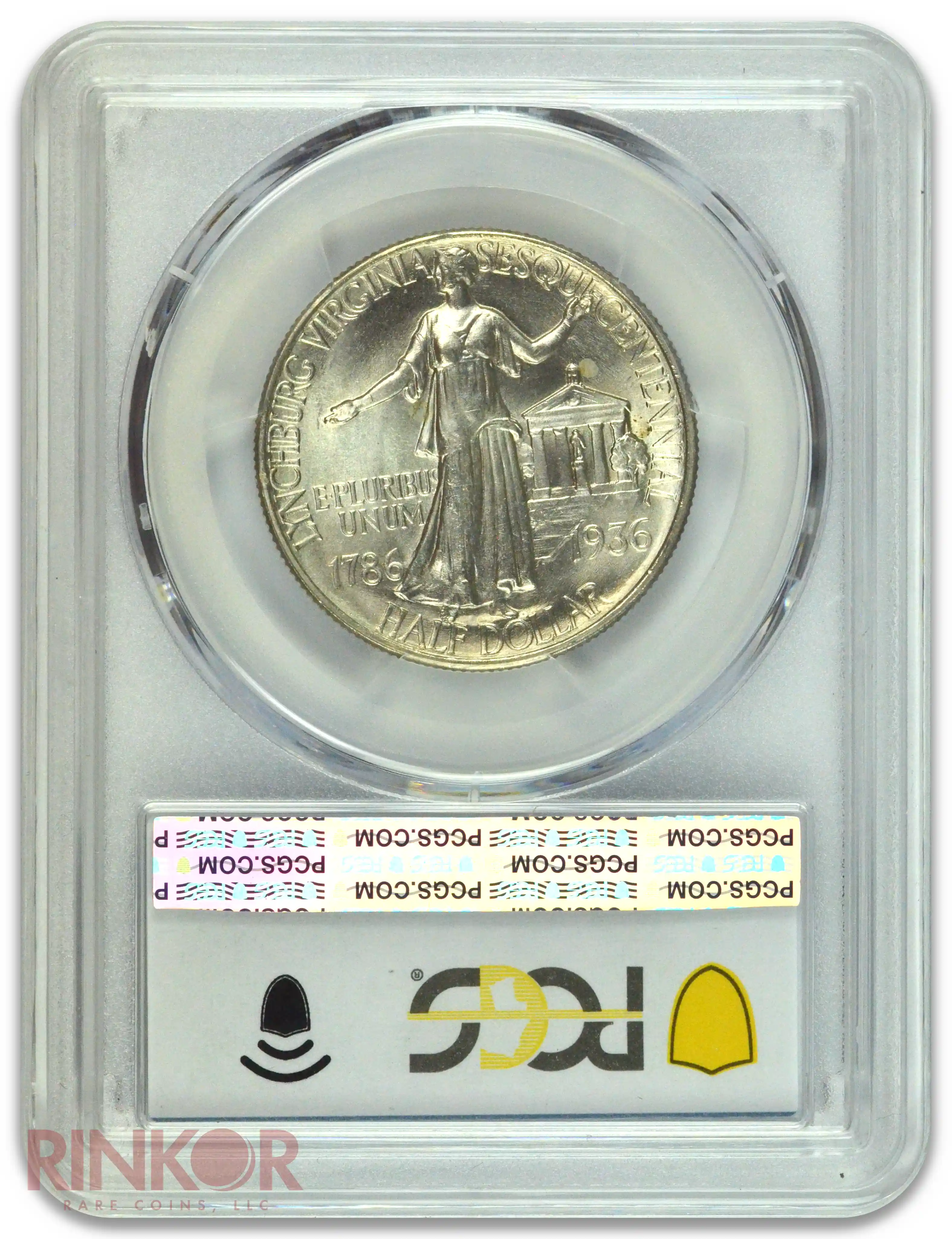 1936 50C Lynchburg Commemorative Half Dollar PCGS MS 64