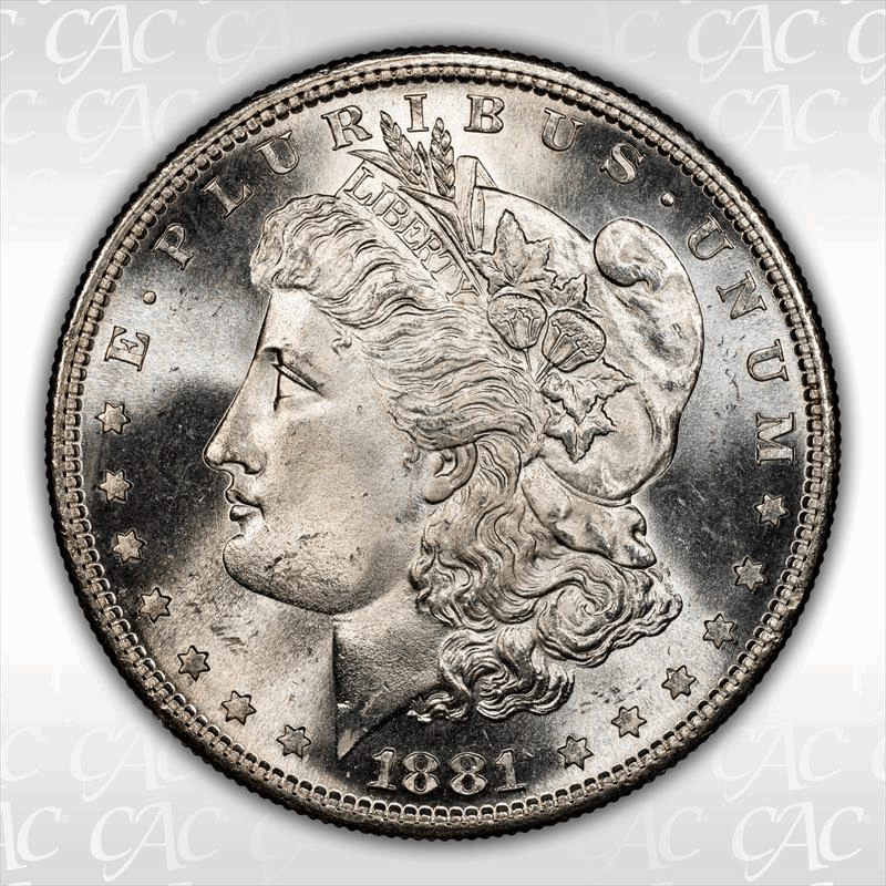1881-S $1 CACG MS 67
