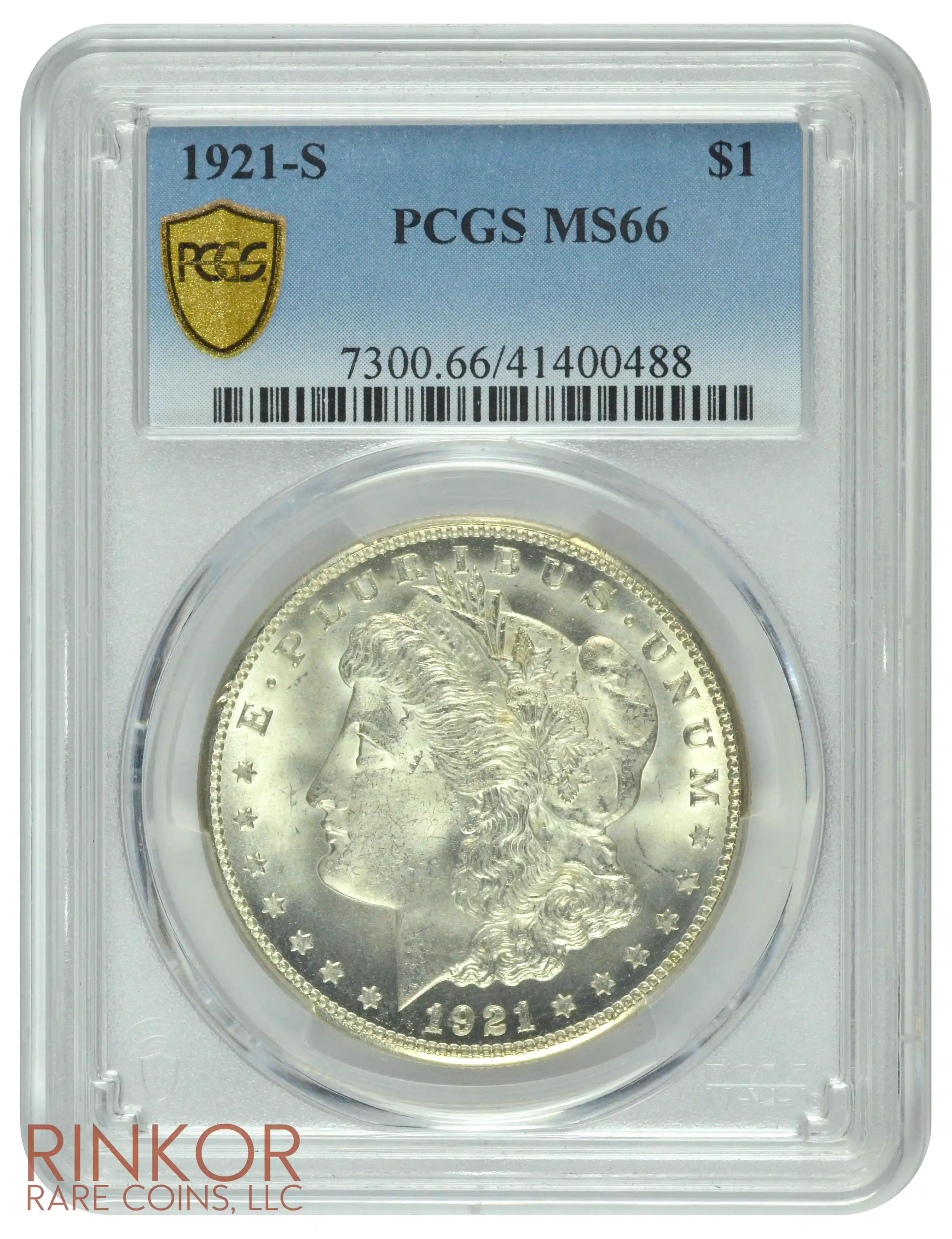 1921-S $1 PCGS MS 66