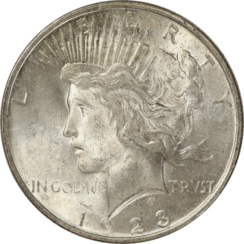 1923 Peace Silver Dollar $1, Uncirculated