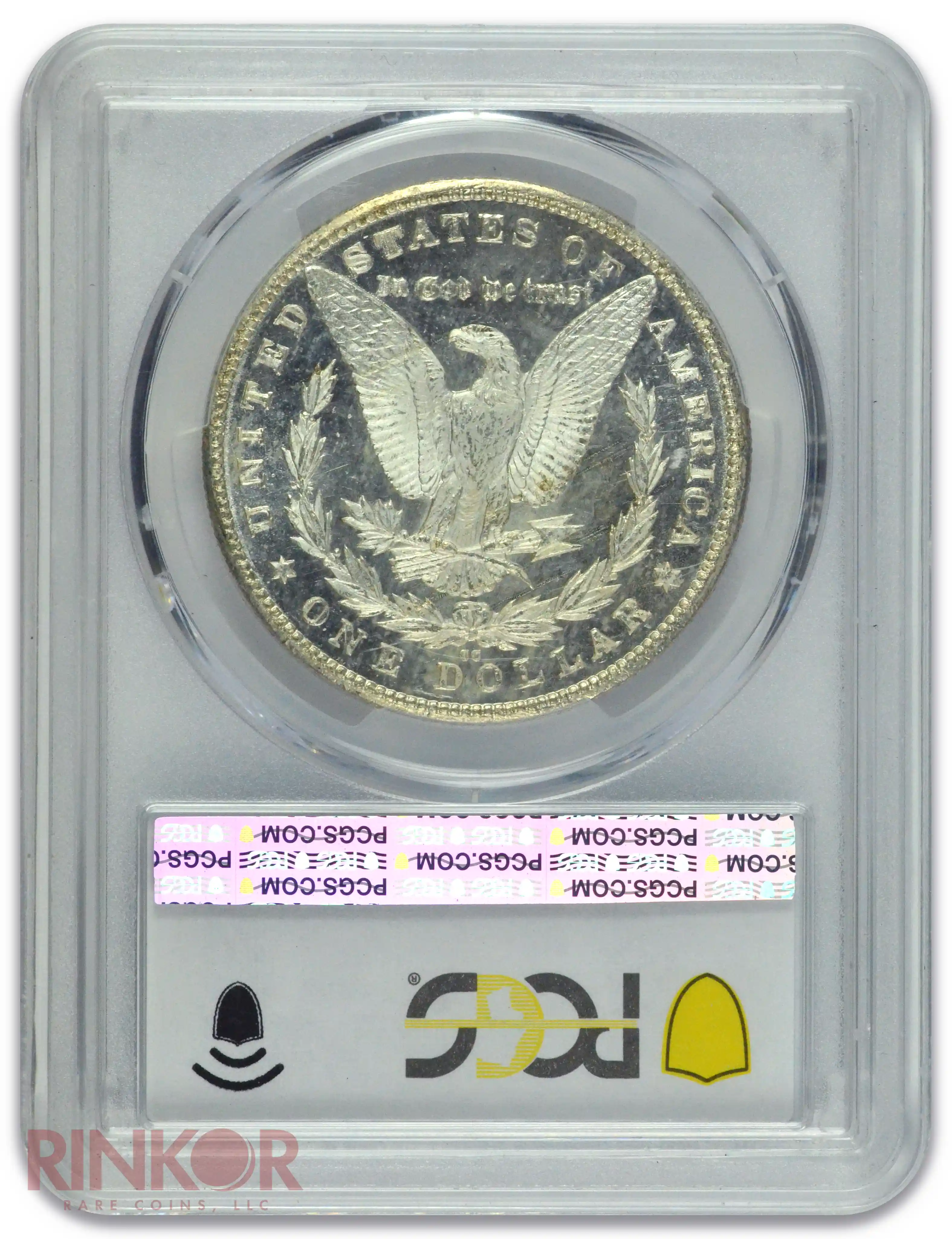 1880-CC $1 8/Low 7 PCGS MS 63+ DMPL CAC