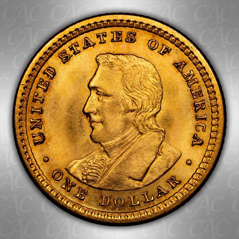 1904 Gold $1 Lewis & Clark CACG MS 64