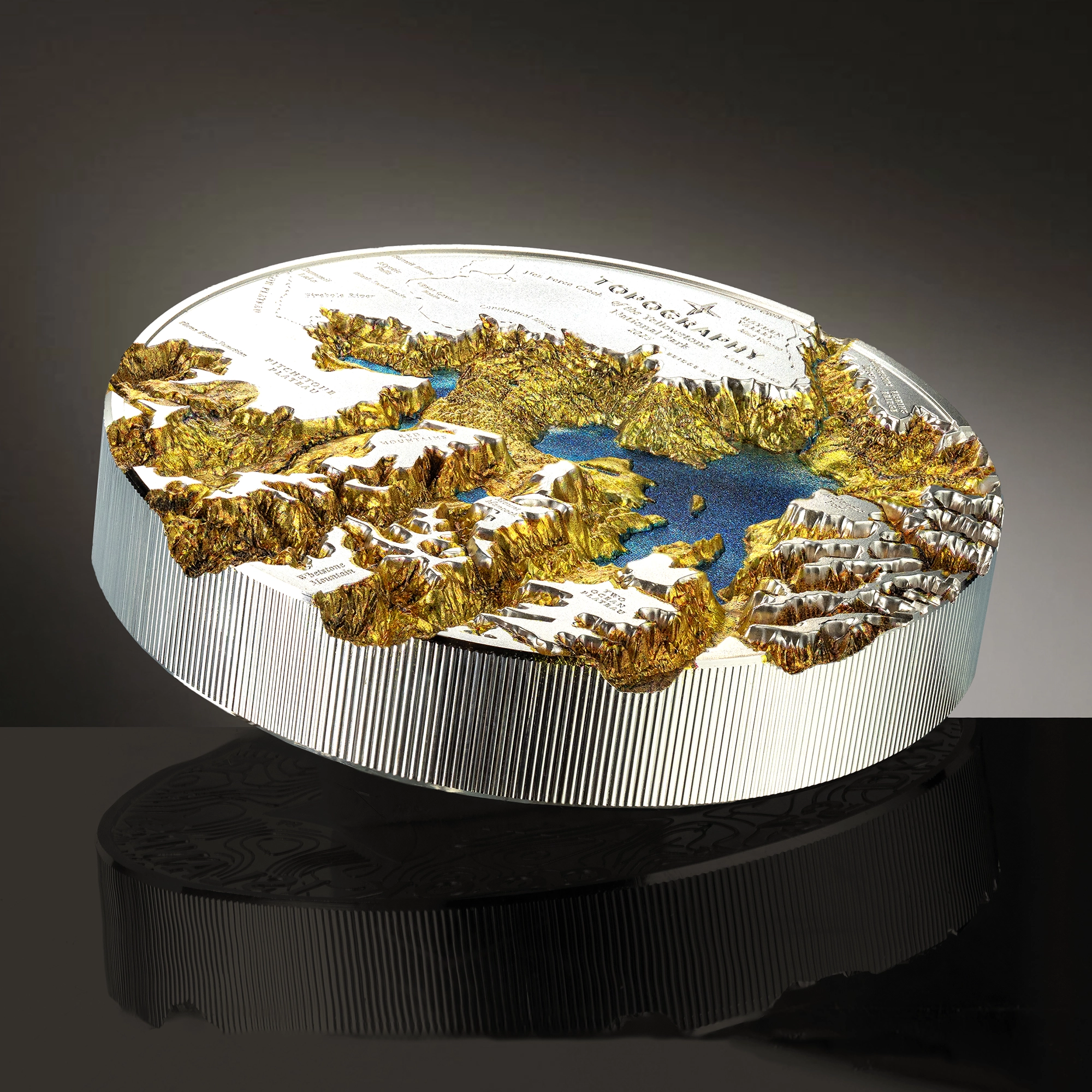 2025 Cook Islands Topography - Yellowstone 5oz Silver Coin Ultra High Relief