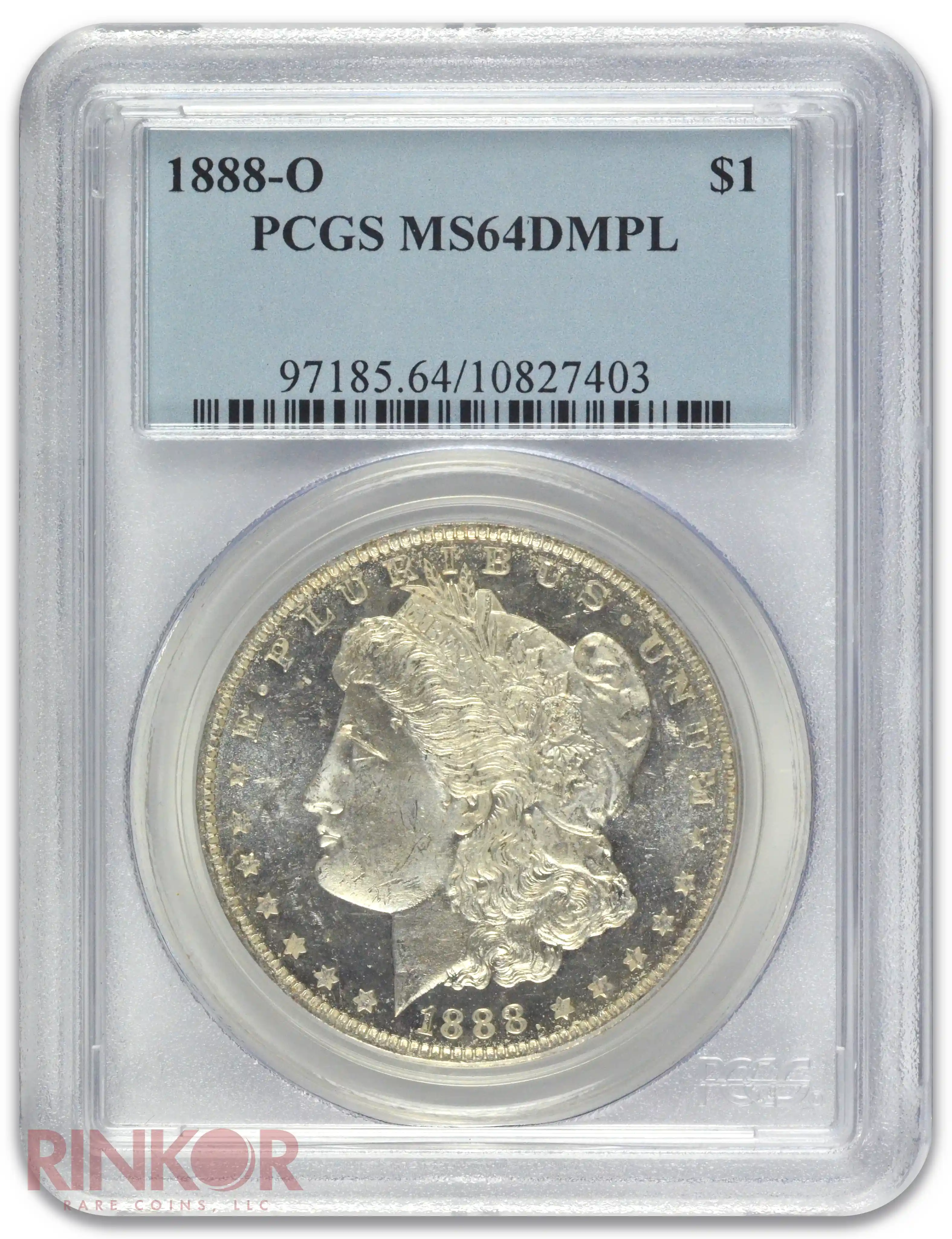 1888-O $1 Morgan Dollar PCGS MS 64 DMPL