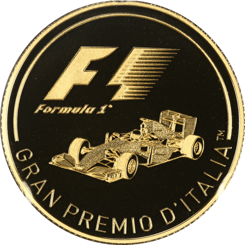 2016 1/4oz 999.9 Fine Gold Formula 1 Italy Gran Prix Round -Sealed in Assay- 