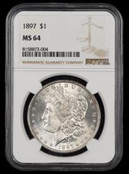 1897 $1 NGC MS64 MS64
