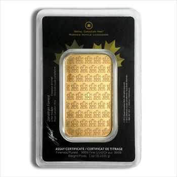 1 oz Gold Bar - Royal Canadian Mint - RCM (Carded) image 2