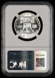 1959 P T2 Reverse Franklin Half Dollar Bill Fivaz Signature Label NGC  MS 63