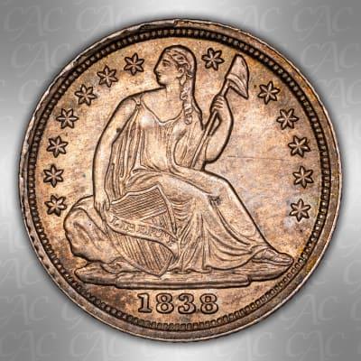 1838 No Drapery H10c Large Stars CACG MS 64
