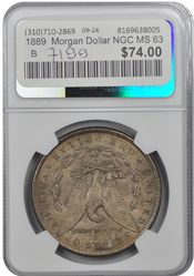 1889  Morgan Dollar NGC MS 63