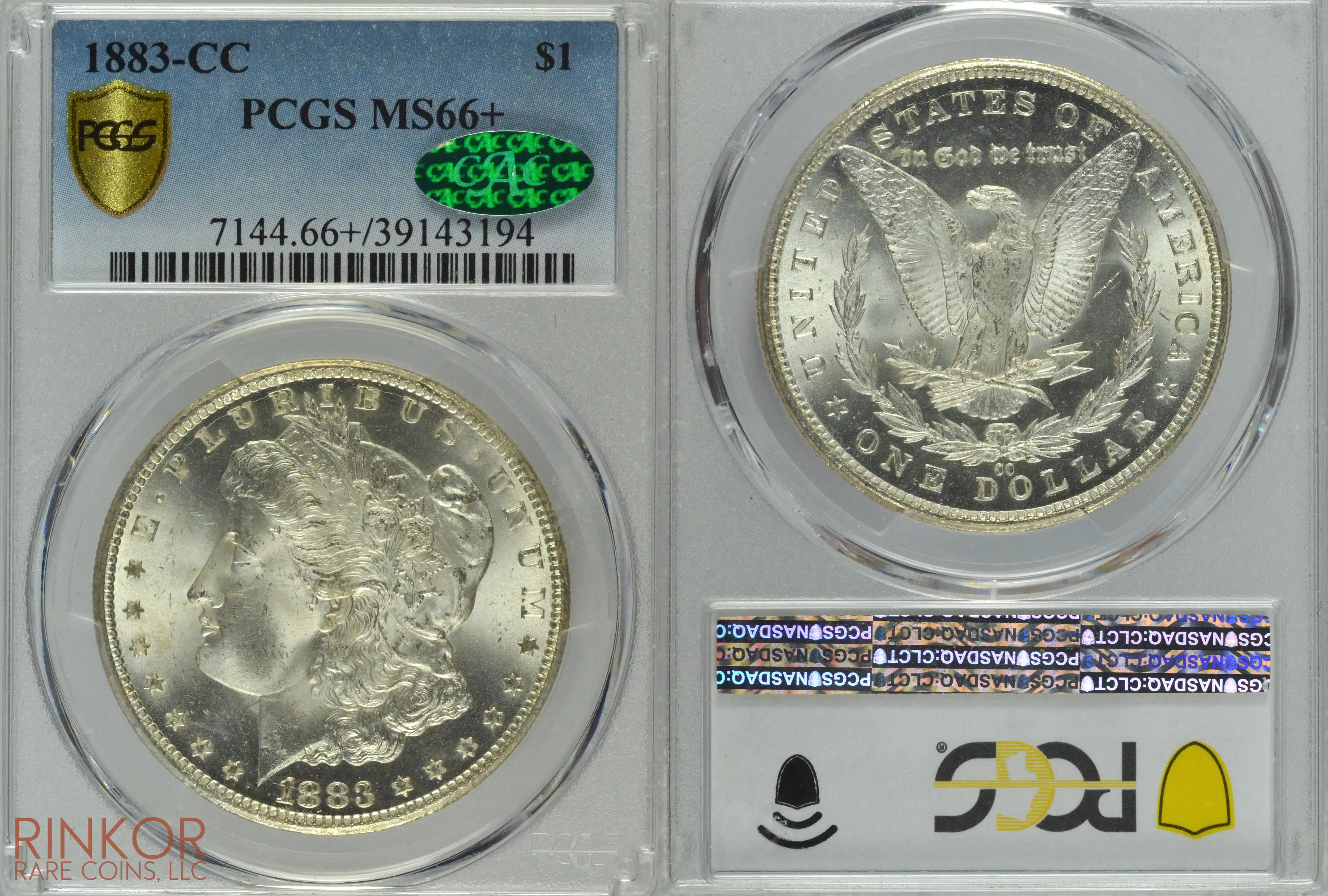 1883-CC $1 PCGS MS 66+ CAC