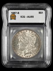 1887 S $1 ICG  AU55