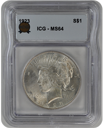 1923 Peace ICG  MS 64